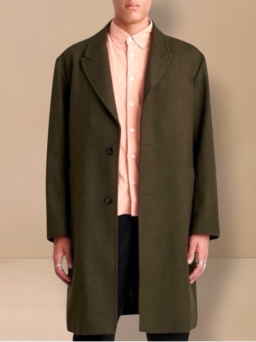 SATURDAYS NYC Kawano
Wool Blend Overcoat Size Medium